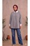 Women's Striped Embellished Hijab Shirt