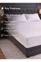 King Size Fitted Bedsheet – 200×200×25 CM Deep Pocket Comfort Bed Sheet with Pillow Case, Soft Breathable Fabric, Elastic All Around, Wrinkle Free (White) - 5