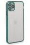 Ilkeshop New iPhone 11 Pro Max Case with Lens Silicone (95642) - Green - 3