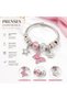 Modern Steel Stylish Butterfly Detailed Princess Charm Women's Bracelet