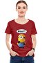 T-shirt For Men & Women| Printed Minion Design(WhAA??) For Couple| Round Neck Regular Fit - 2