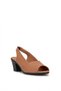 Elit Msl1926-01 Women's Genuine Leather Heeled Sandals Brown - 3