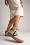 26by227.170 Women's Genuine Leather Classic Sneaker Beige