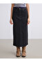 Standard Fit Slit Jean Skirt - 2