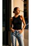 2-Pack Women's Premium Texture Ribbed Halter Neck Cotton Tank Top - 3
