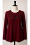 Women's Stone Embellished Mother Combed Cotton Blouse with Collar and Sleeve Details (New Season - 2026)