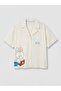 Shirt Collar Striped Women's Pajama Set (S6) - 6