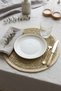 Set of 6 Handmade Two-Colored Jute Straw Placemats - Cream Edged Placemats - 35 cm