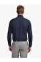 Navy Blue Slim Fit Dobby Long Sleeve Shirt 50325354-Vr033 - 5
