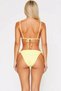 Women's Bikini Set Triangle Covered Sleeveless Plaid Patterned Low Waist Slip Bottom with Bead Accessories Knitted - 5