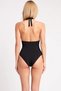 Women's Swimsuit V-Neck Halter Sleeveless Knitted Fabric Regular Fit Solid Pattern Summer Beachwear - 5