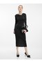 Rochie midi neagră de damă - 2
