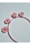 Pink Flowers Candy Pink Flower Detailed Girl's Crown - 4