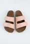 Vega Women's Vegan Leather Double-Strapped Velcro Powder Slippers