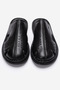 Men's Closed Toe Slippers Real Leather Dc 1149 Black - 5