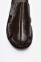 Men's Closed Toe Slippers Real Leather Dc 1149 Brown - 2