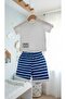 Striped Baby Boy Double Set with Shorts - 2