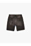 Cotton Pocketed Regular Waist Straight Fit Bermuda Jean Shorts - 4