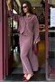 Dusty Rose Tencel Shirt Skirt Set Mg2788 - 3