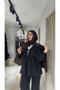 Our Black Modal Fabric Trouser Suit Model - 2