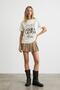 26Ytsh01478 Women's T-Shirt with Print and Embroidery Detail - 3