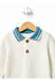 100% Cotton Polo Collar Long Sleeve Baby Bodysuit - 2
