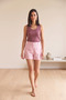 Women's Purple Colorful Camisole U-Neck Sleeveless Undershirt Blouse - 2