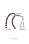 Certified 8 mm Garnet Stone Lotus Flower Steel Tassel Natural Stone Prayer Beads - 2
