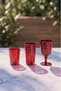 Acrylic Allegra Red 18 Pieces Water Soft Drink Coffee Side Glass 400 Ml- 450 Ml- 750 ml (Not Glass)