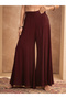 Brown Embroidered Strappy Kurta and Palazzos Set - 5