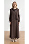 Women's Dress Zippered Summer Jacket 2-Piece Set-Brown - 2