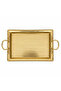 Pilsco Luxury Gold Stainless Steel Serving Tray with Elegant Handles – 50×35 cm