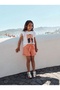 Girl's Combed Cotton 2-Piece Shorts T-Shirt Set Salmon - 2