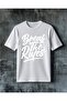 Black and White Printed Oversized T-Shirt