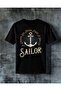 Smooth Sea Sailor Printed Oversize T-Shirt