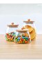 2-PCS Glass Jar Canister with Bamboo Lid - 500 ml Storage Container YK4112 Set of 2 - 6