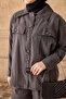Women's Double Pocket Look Button Detail Suit Anthracite - 5