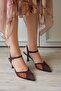 Women's Tesar Tulle Detailed Low Heel Shoes - Brown-Suede - 4