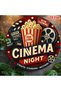 Round 20X20CM 2D Flat, Vintage Cinema Night Movie Theater Sign - Round "Lights, Camera, Action!" Wal - 6