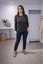 Dark Blue Lycra Skinny Jean Trousers with Side Stripe Detail