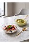 Set of 2 Glass Salad and Presentation Bowls 21 cm - Fluted Decorative Multi-Purpose Stylish Bowl - 4