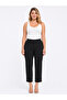 Women's Plus Size Black, High Waist, Ayrobin Fabric, Elastic Waist, Pocketed Pants 65N39513 - 4