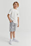 Boy's Patterned Capri Pants with Elastic Waist - 7