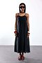 Black Pleated Maxi Dress 3413 - 4