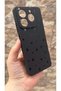 General Mobile Era 50 Compatible Mini Black Star Patterned Silicone Shock Absorbing Classic Protective Rubber Case - 3