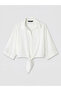 Nevavm Crop Linen Blend Women's Shirt with a Difference - 5