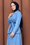Sleeve Elastic Hooded Thin Fabric Jeans Women's Suit - 6