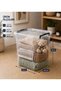 20 Liters Plastic Vertical Deep Storage Organization and Storage Bin with Locking Lid 4Pcs - 2