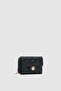 Coco Embroidery Detailed Zippered Women's Wallet Black - 3