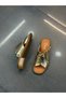 Orthopedic Women's Daily Slippers with Gold Leather Pins - 3